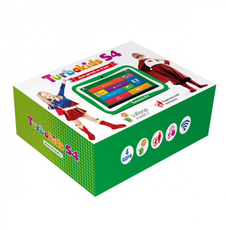 Планшетный компьютер для детей TurboKids S4 Green